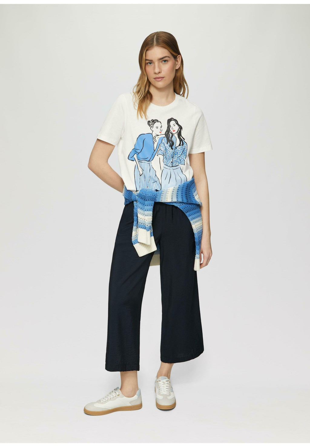 FLIESSENDE CULOTTE IM RELAXED FIT MIT FRENCH Media 5
