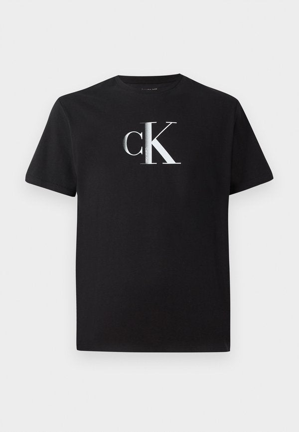 Calvin Klein Jeans CENTER MONOGRAM CLASSIC - Print T-shirt - black