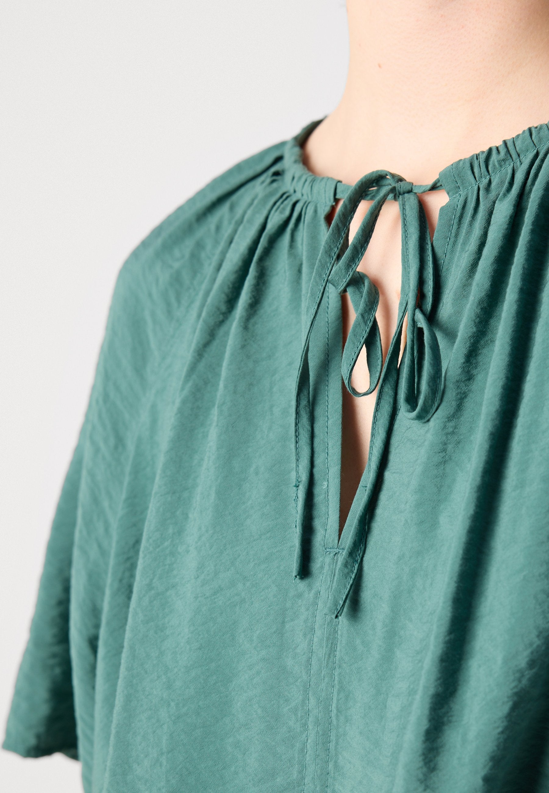 Marc O'Polo BLOUSE ROUND NECK WITH DRAWSTRING AND GATHERING SOLID