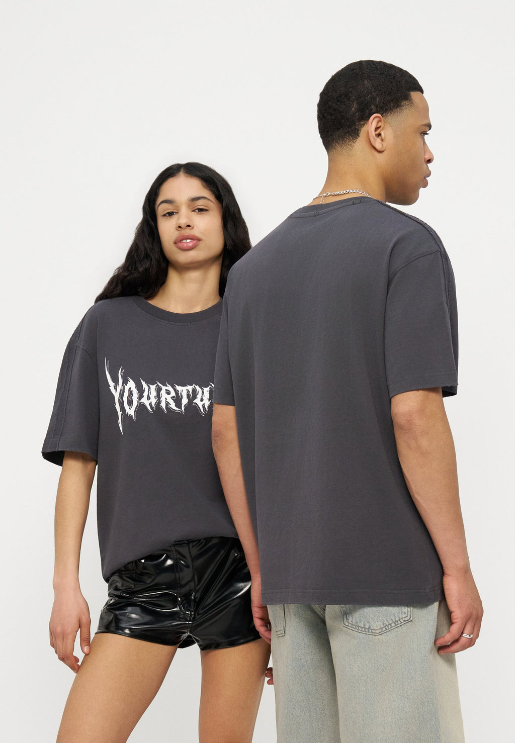 YOURTURN OVERSIZED FIT HEAVYWEIGHT DISTRESSED