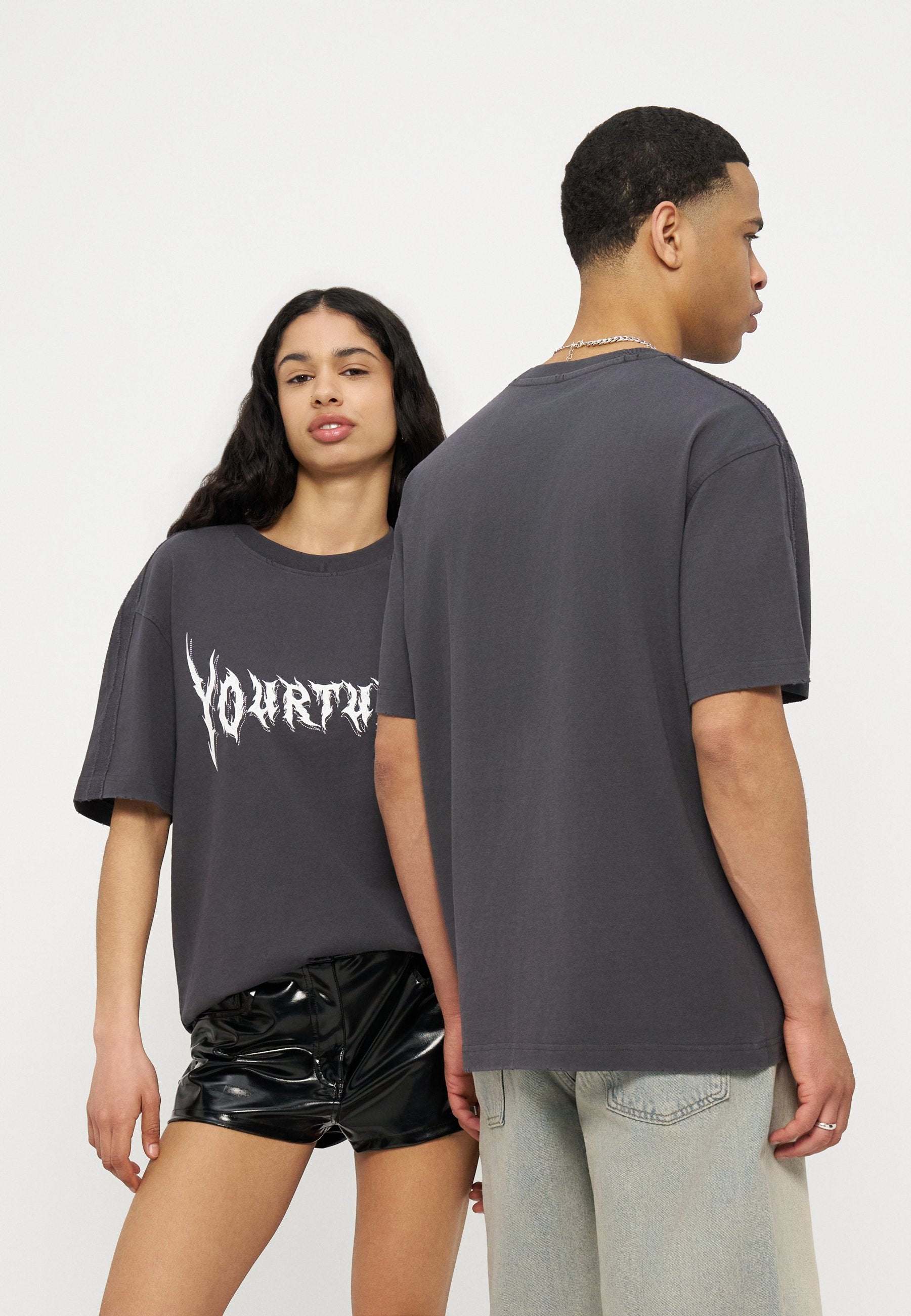 YOURTURN OVERSIZED FIT HEAVYWEIGHT DISTRESSED