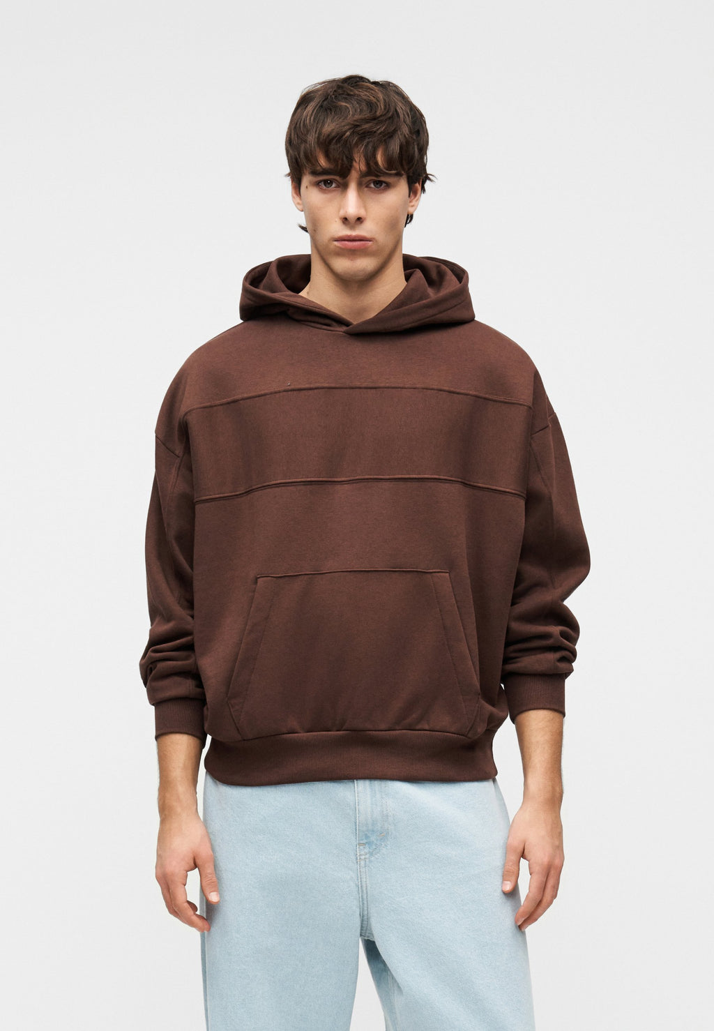 YOURTURN UNISEX RELAXED FIT PANNELED HODDIE