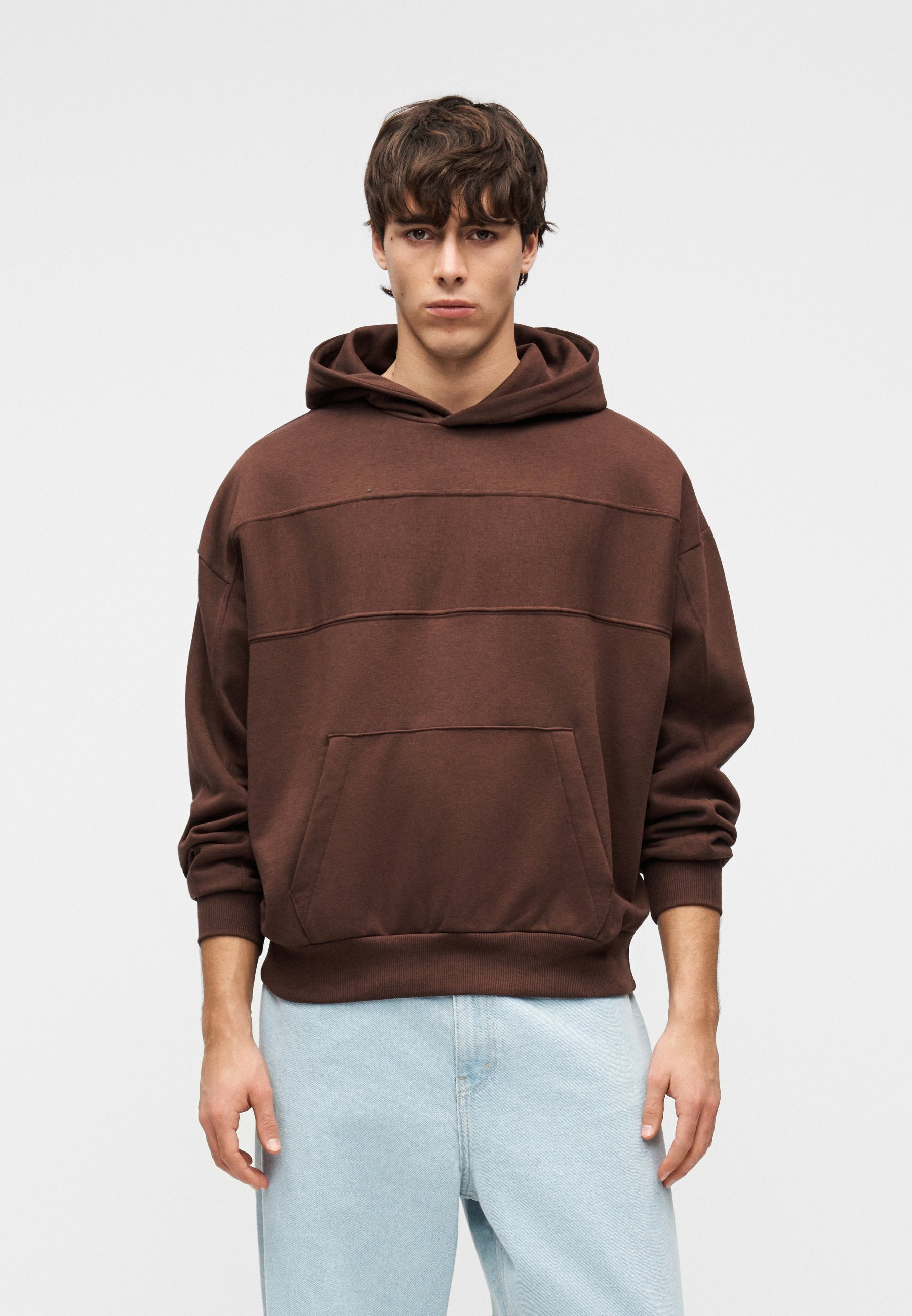 YOURTURN UNISEX RELAXED FIT PANNELED HODDIE