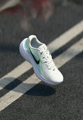 Nike Performance NIKE DOWNSHIFTER 14 - Road running shoes - white/black/glacier blue/green strike/anthracite