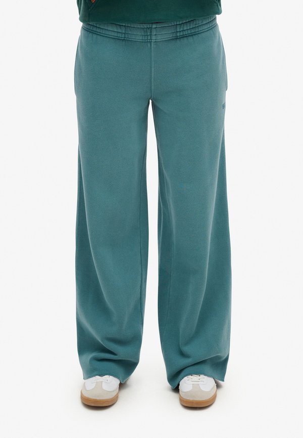 Superdry & Co WASH STRAIGHT JOGGERS - Trousers - hydro dark turquoise