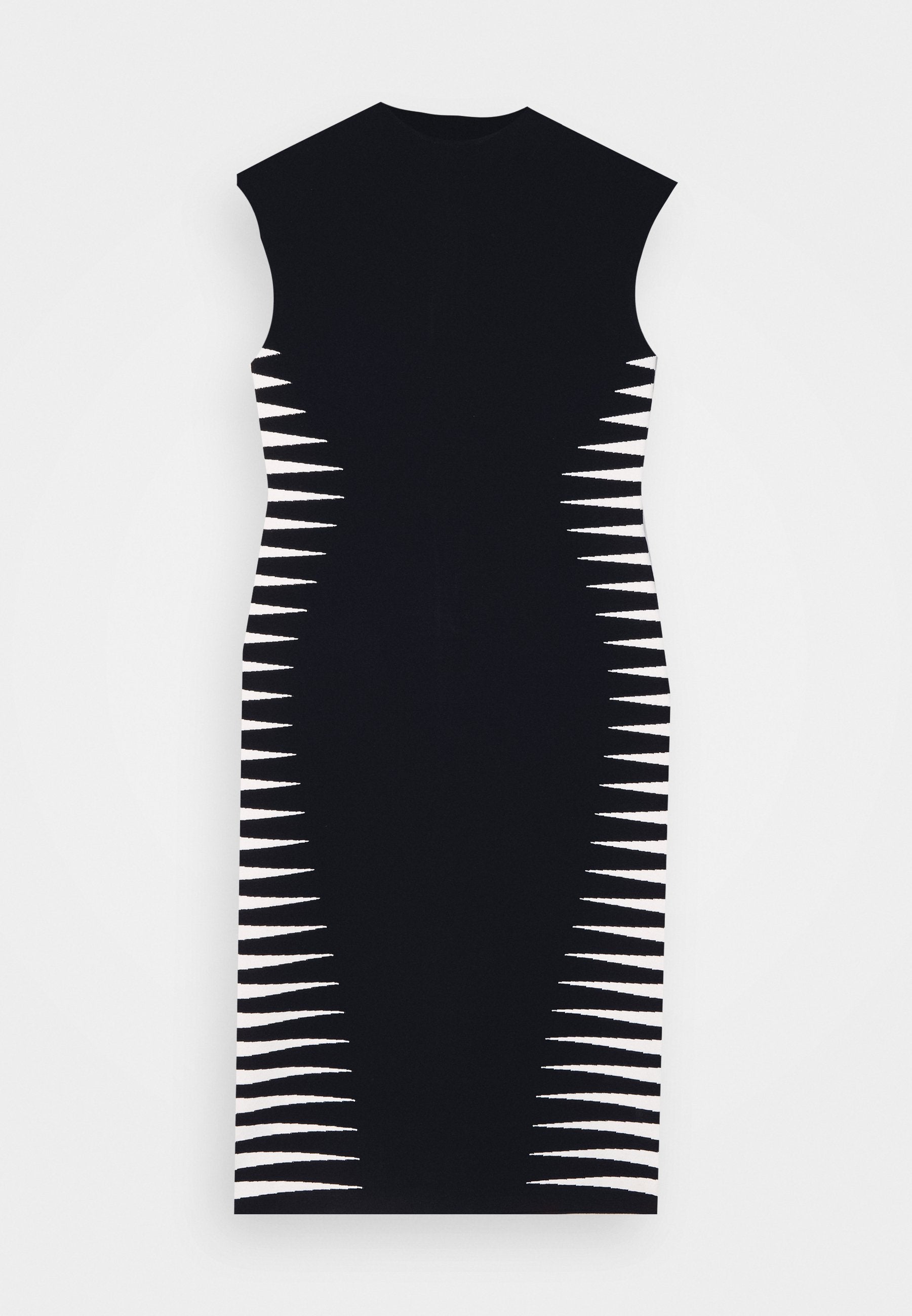 Hervé Léger COLORBLOCK INTARSIA CAP MIDI DRESS