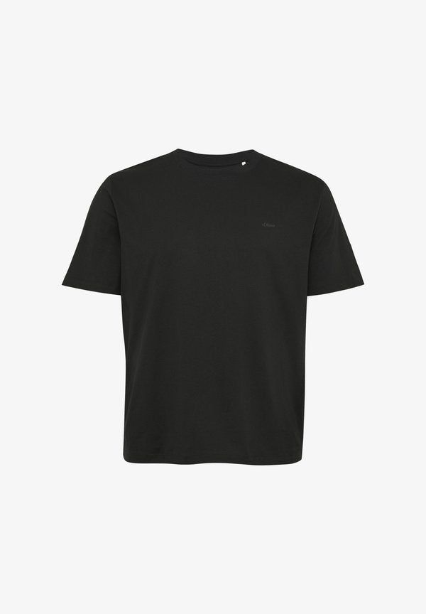 s.Oliver MIT CREW NECK - Basic T-shirt - schwarz