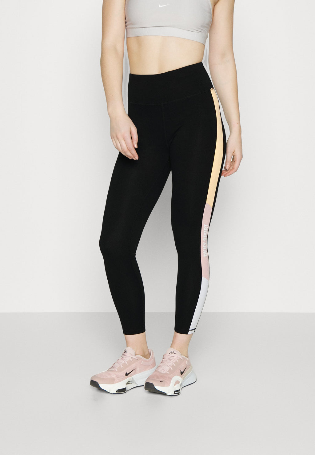 DKNY HIGH WAIST 7/8 COLORBLOCK LEGGING