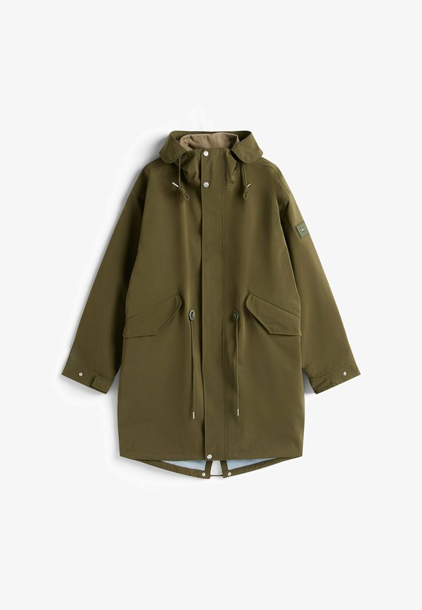 Tommy Hilfiger WINDPROOF LOGO PATCH HOODED  - Parka - platinum olive
