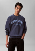 Calvin Klein Jeans LOGO GRAPHIC RELAXED - Sweatshirt - dark denim