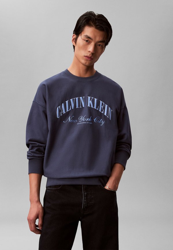Calvin Klein Jeans LOGO GRAPHIC RELAXED - Sweatshirt - dark denim
