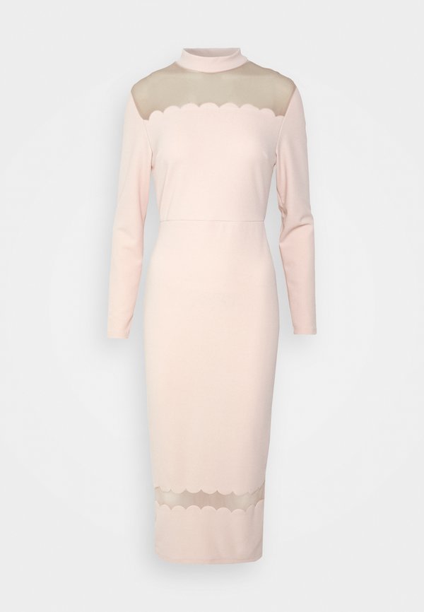 WAL G. WGXZL WEDDING - FRANKA HIGH NECK MESH MIDI DRESS