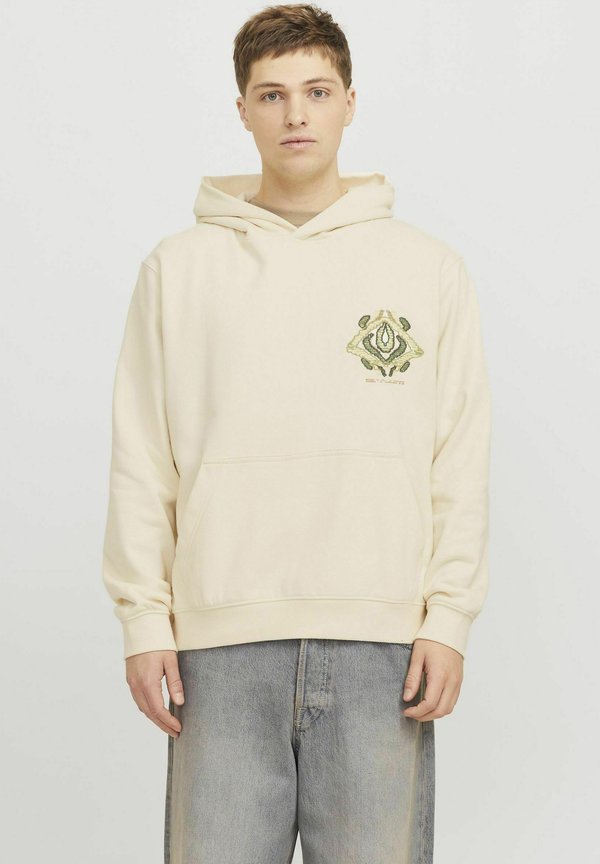Jack & Jones Backprintet - Hoodie - antique white