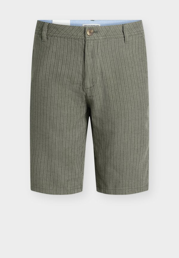 TOM TAILOR Shorts - leaf green stripe