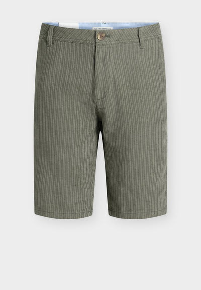 TOM TAILOR Shorts - leaf green stripe