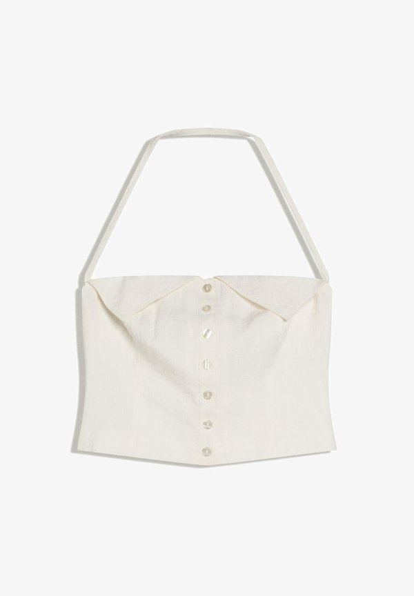 Bershka TOP - Waistcoat - white