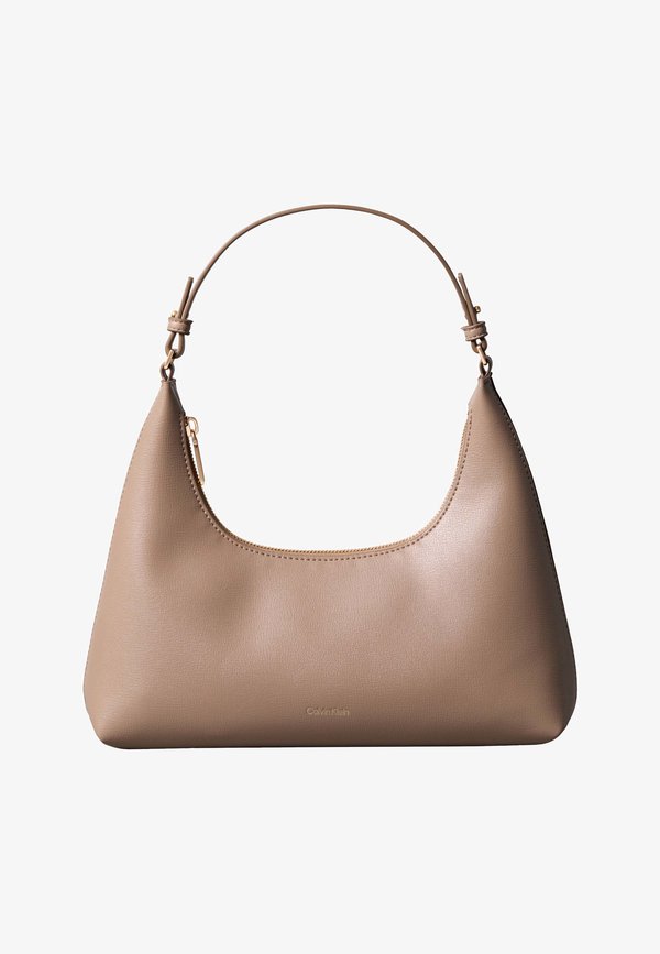 Calvin Klein FOIL LOGO - Handbag - desert taupe