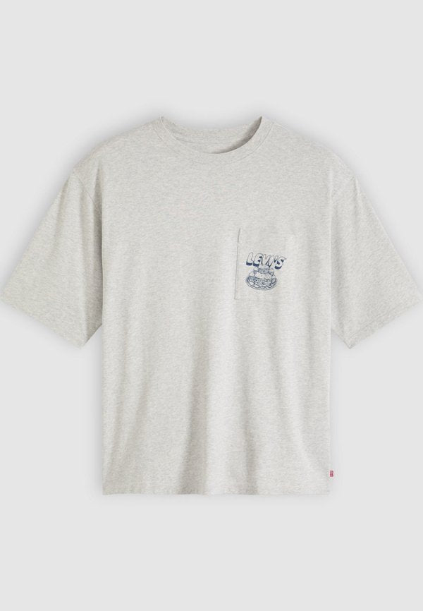 Levi's® LSE HALF SLEEVE GR PCKT - Print T-shirt - flavor light heather grey