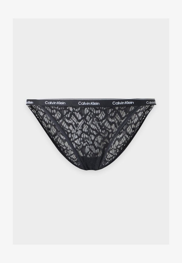 Calvin Klein Underwear BIKINI 3 PACK - ICON LACE - Briefs - black black black
