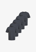 Jack & Jones PACK 5 - Basic T-shirt - dark grey melange