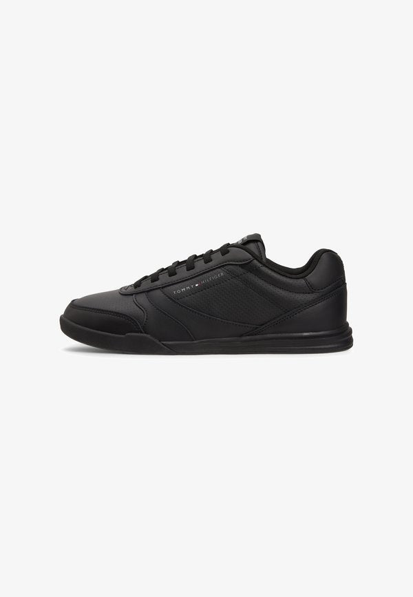 Tommy Hilfiger CONTRAST HEEL TRAINERS WITH LEATHER - Trainers - black