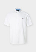 Tommy Hilfiger PLUS REGULAR LINEN BLEND SHORT SLEEVE SHIRT - Shirt - white