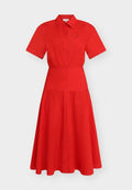 Tommy Hilfiger POPLIN FLARE MIDI SHRT DRESS - Shirt dress - fire red