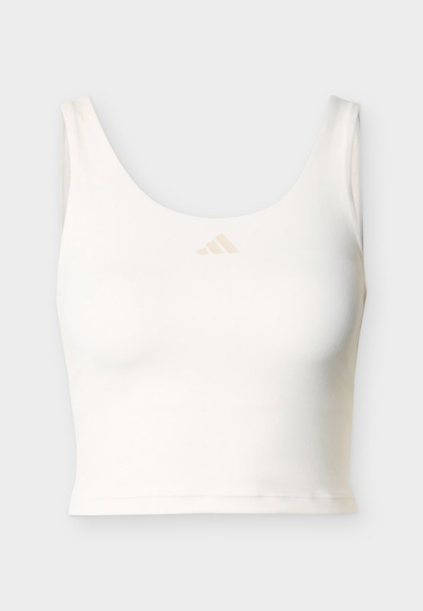 adidas Performance 3 STRIPES STUDIO  ALL ME LIGHT SUPPORT TANK - Top - chalk white