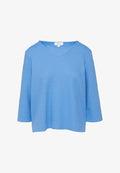 s.Oliver STRUKTURIERTES MIT V-AUSSCHNITT UND 3/4-ÄRMELN - Sweatshirt - royalblau