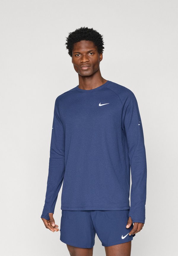 Nike Performance Long sleeved top - midnight navy/reflective silver-coloured
