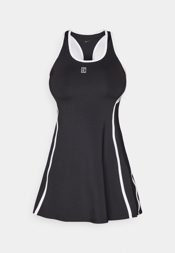 Nike Performance NIKECOURT ADVANTAGE DRESS NOVELTY - Sports dress - black/white