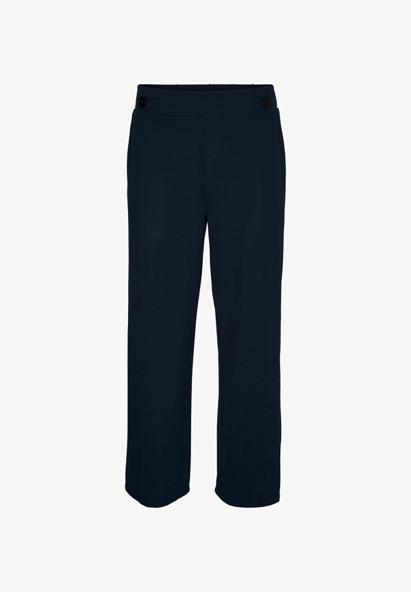 Vero Moda Curve VMCLIVA HW WIDE PANT CUR NOOS - Trousers - navy blazer