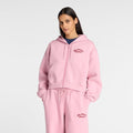 New Balance LINEAR HERITAGE FULL ZIP - Zip-up sweatshirt - pink taffy