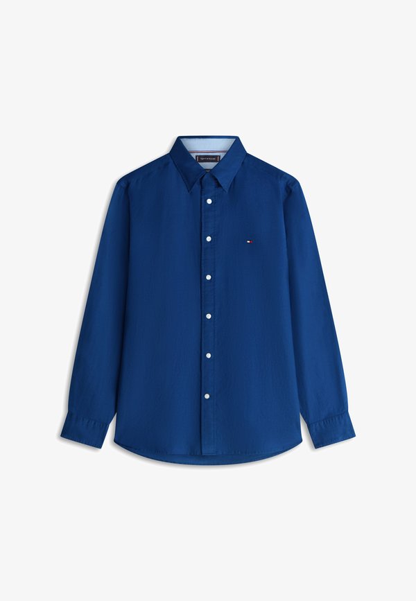 Tommy Hilfiger REGULAR FIT LINEN BLEND BUTTON-DOWN SHIRT - Shirt - carbon navy