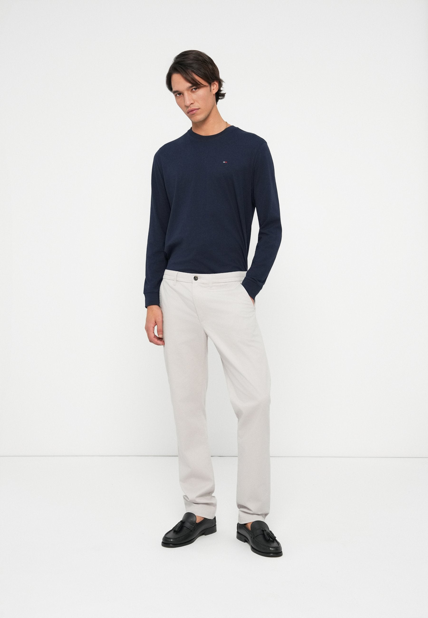 DENTON TEXTURED PRINT STRAIGHT LEG TROUSERS Media 2
