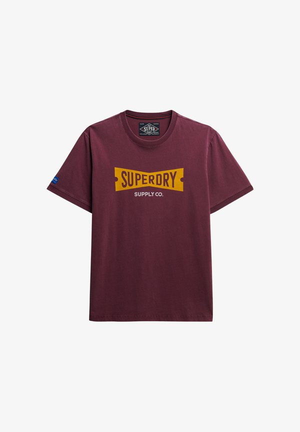 Superdry & Co HERITAGE TAB  - Print T-shirt - port red