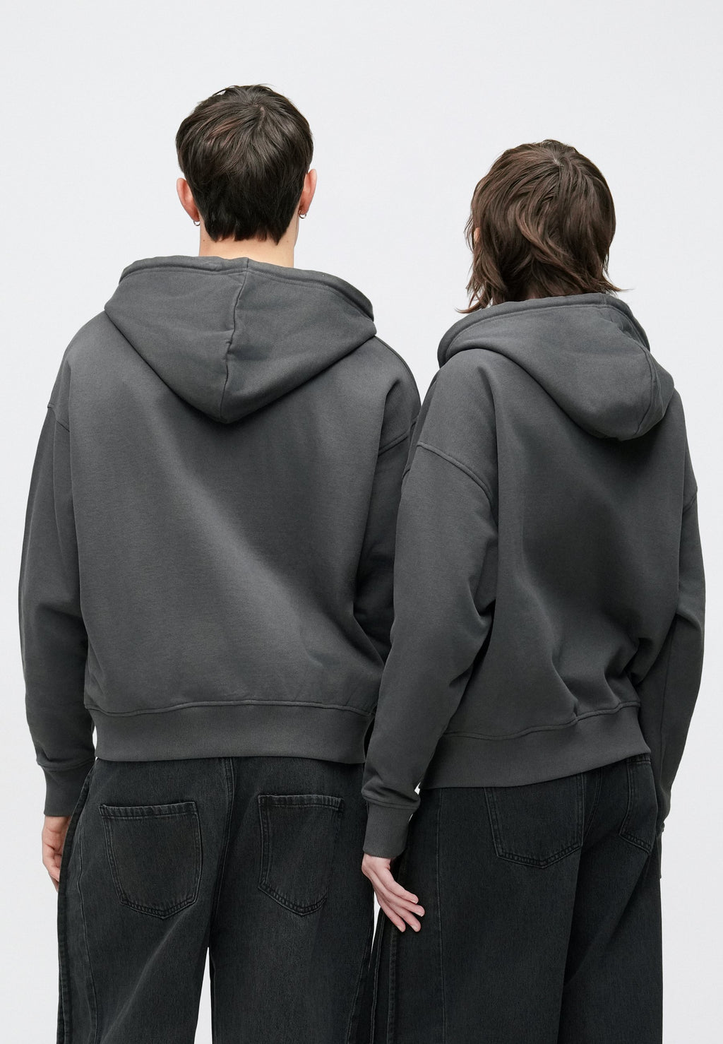YOURTURN UNISEX RELAXED FIT ZIP-UP HOODIE