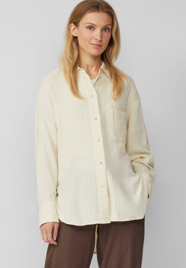 s.Oliver Button-down blouse - helles beige