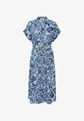ONLY ONLJAKIRI Linen Long - Shirt dress - cerulean