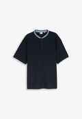 TOM TAILOR TOM TAILOR POLOSHIRTS PLUS SIZE - POLOSHIRT MIT STEHKRAGEN - Basic T-shirt - sky captain blue