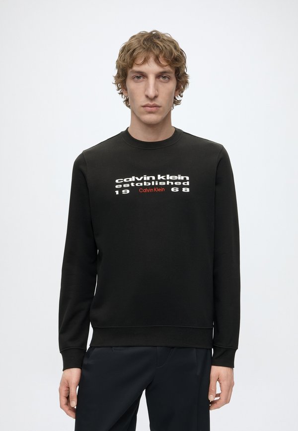Calvin Klein Jeans GRAPHIC CREWNECK - Sweatshirt - black