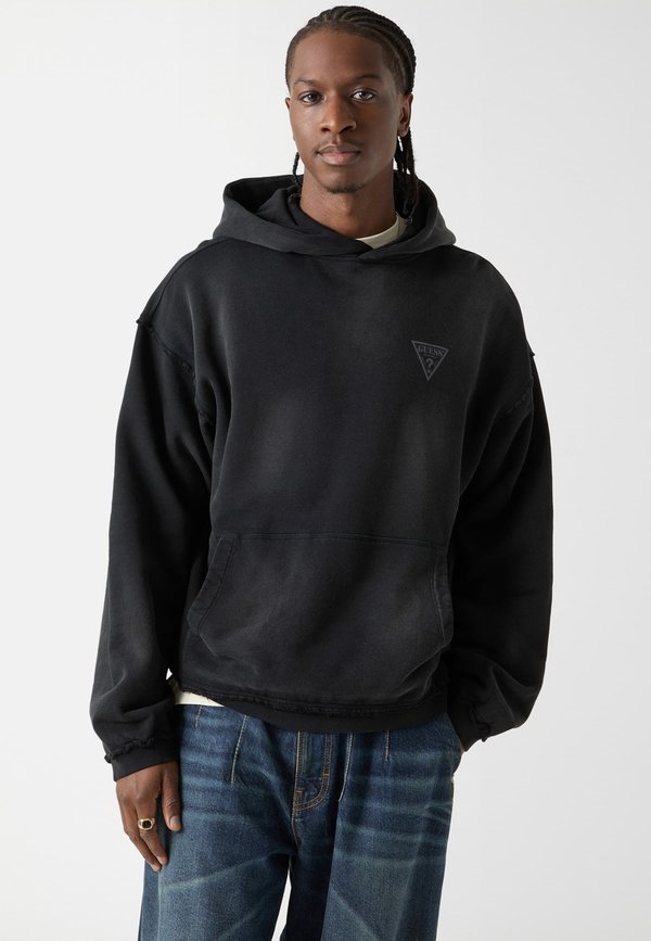 Guess AUSGEWASCHENER PRINT - Hoodie - schwarz multicolor