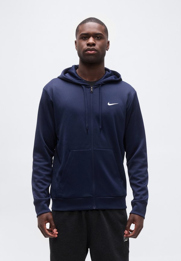 Nike Performance M NK DF UV FLEX FLC FZ HD - Zip-up sweatshirt - obsidian/white