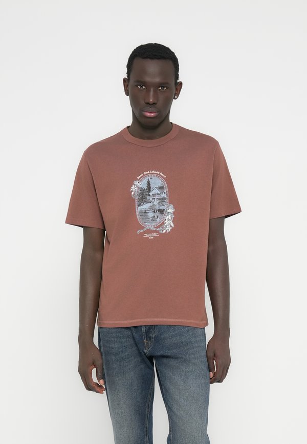 Jack & Jones JORNIAGARA GRAPHIC FRONT TEE - Print T-shirt - nutmeg