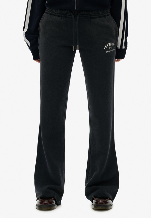Superdry & Co SUPERDRY ATHLETIC EMBROIDERED FLARE JOGGERS.. - Tracksuit bottoms - eclipse navy