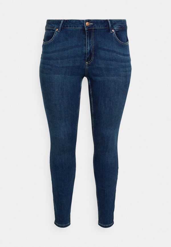Vero Moda Curve Slim fit VMCSELA Mid rise - Slim fit jeans - medium blue denim