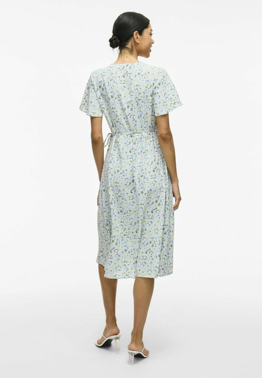 VILA VILOVIE S/S WRAP MIDI DRESS - NOOS