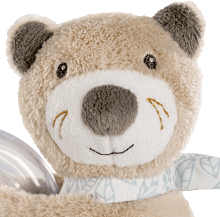 Greifer Otter mit Rasselring, beige fehn