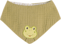 Halstuch zum Wenden aus Musselin mit Frosch-Motiv, grün fehn
