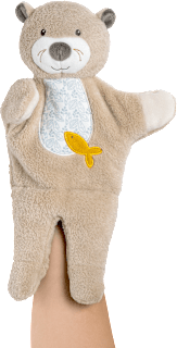 Handpuppe Otter, beige fehn